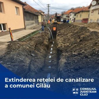 Investiție în sistemul de canalizare menajeră al comunei Gilău