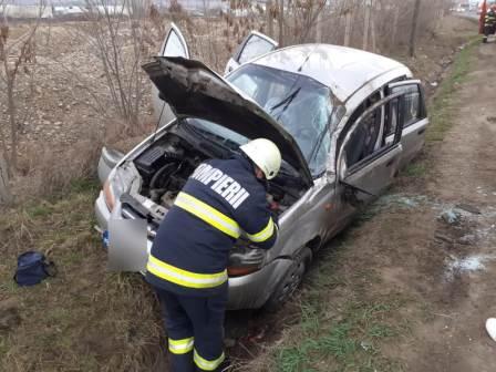 Accident rutier petrecut între Florești și Gilău, unde un autoturism a ieșit înafara carosabilului