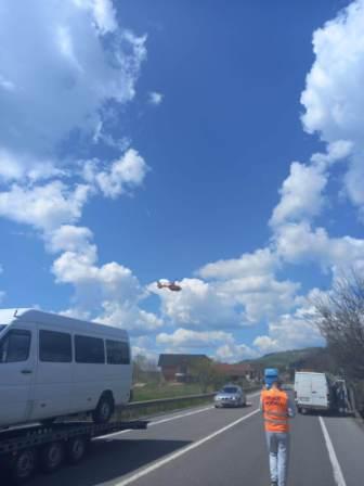 Accident rutier petrecut pe raza localității Căpușu Mare, unde a fost nevoie de elicopter SMURD pentru salvarea unei persoane