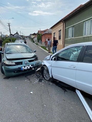 Accident rutier petrecut pe strada Mihai Viteazu din Dej