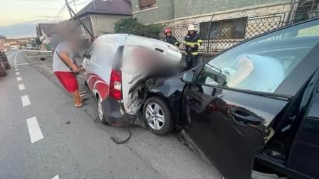 Accident rutier petrecut pe strada Transilvaniei din localitatea Baciu